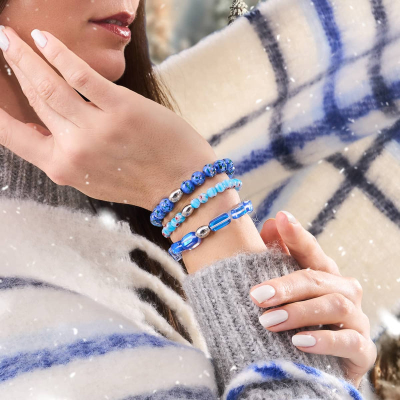 Alpine Bloom | Bracelet Millefiori en argent sterling 925