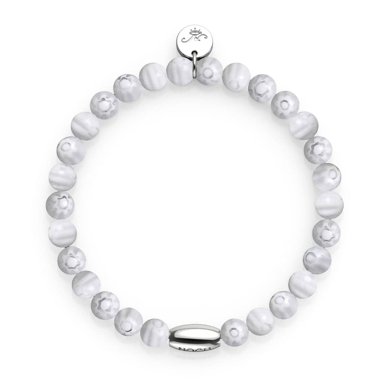 Lys romain | Argent sterling 925 | Bracelet Millefiori