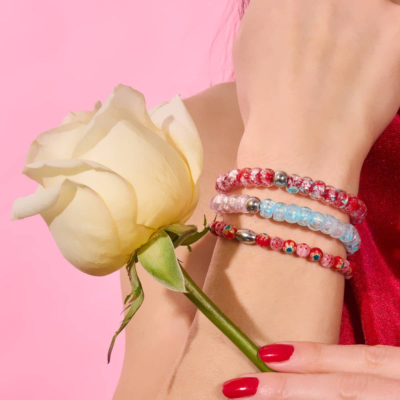Rose Bouquet | .925 Sterling Silver | Millefiori Bracelet