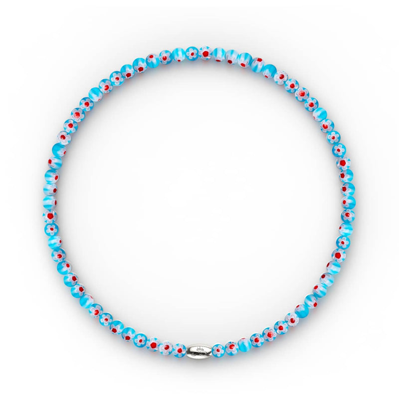 Azzurro | Silver | Millefiori Wrap