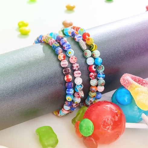 Fleur florentine | Argent sterling 925 | Enveloppe Millefiori
