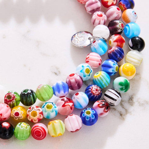 Fleur florentine | Argent sterling 925 | Enveloppe Millefiori
