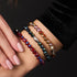 Grenat | Bracelet prisme à facettes