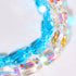 Bracelet galet à facettes radiantes Aigue-marine x Bleu | Argent