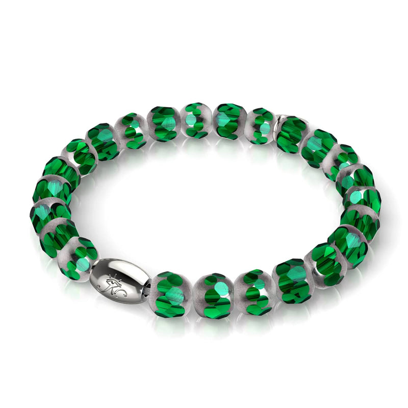 Emerald Forest | .925 Sterling Silver | Radiant Facets Crystal Bracelet