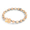 Bracelet ours scintillant en cristal de mandarine | Orange x argent