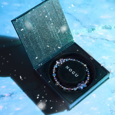 Bracelet Ours Double Shimmer Licorne Bleu | Argent