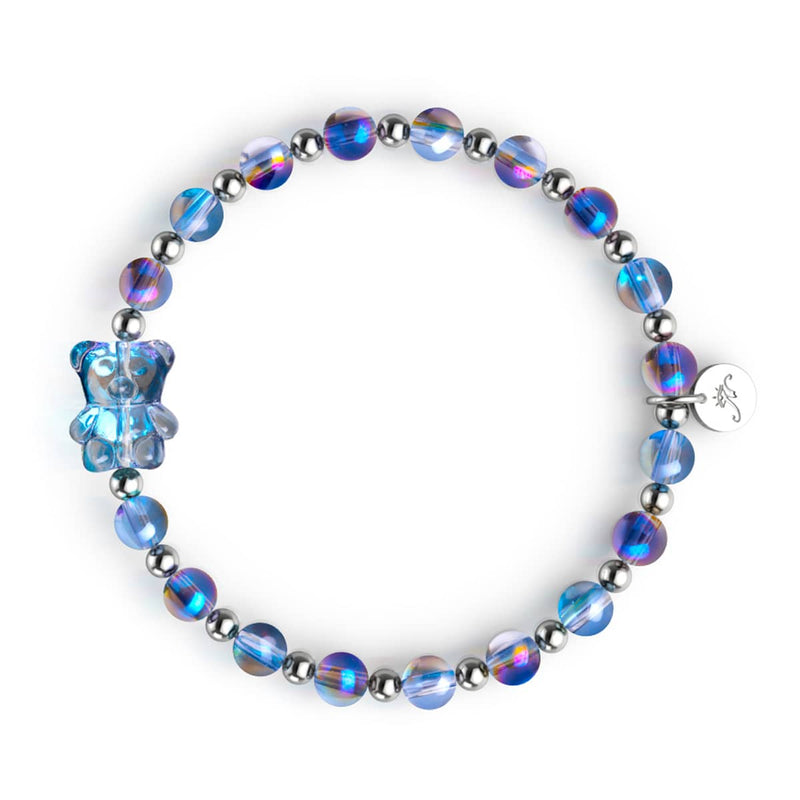 Bracelet Licorne Bleu | Argent | Ours scintillant