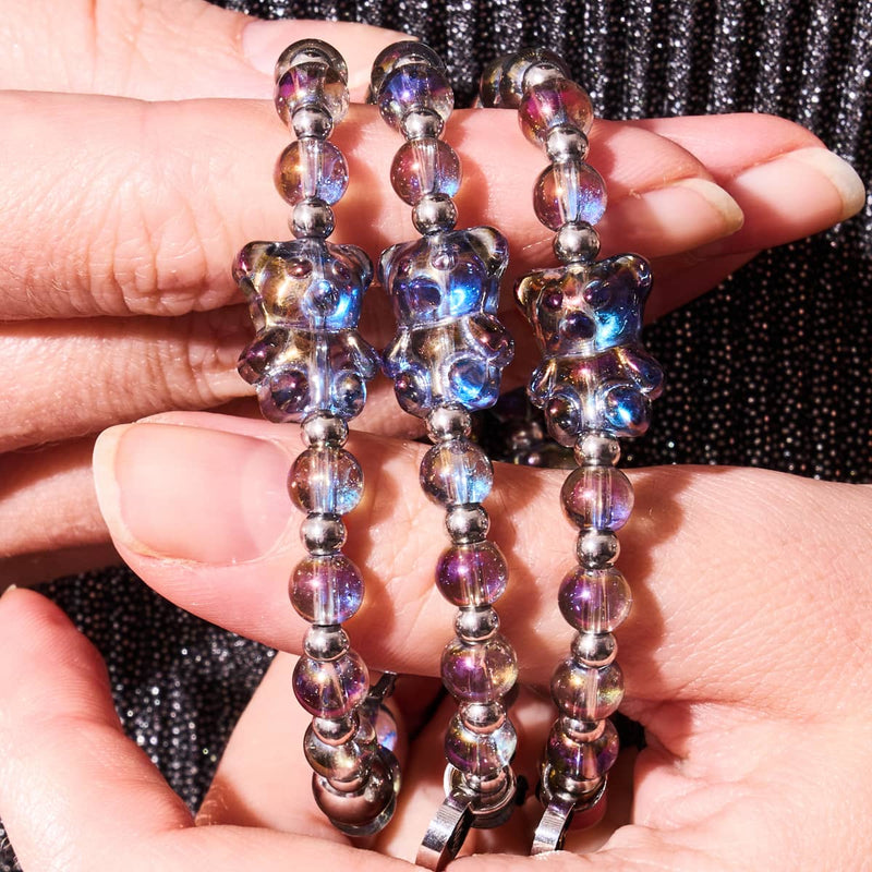 Bracelet Licorne Violet | Argent | Ours Double Shimmer