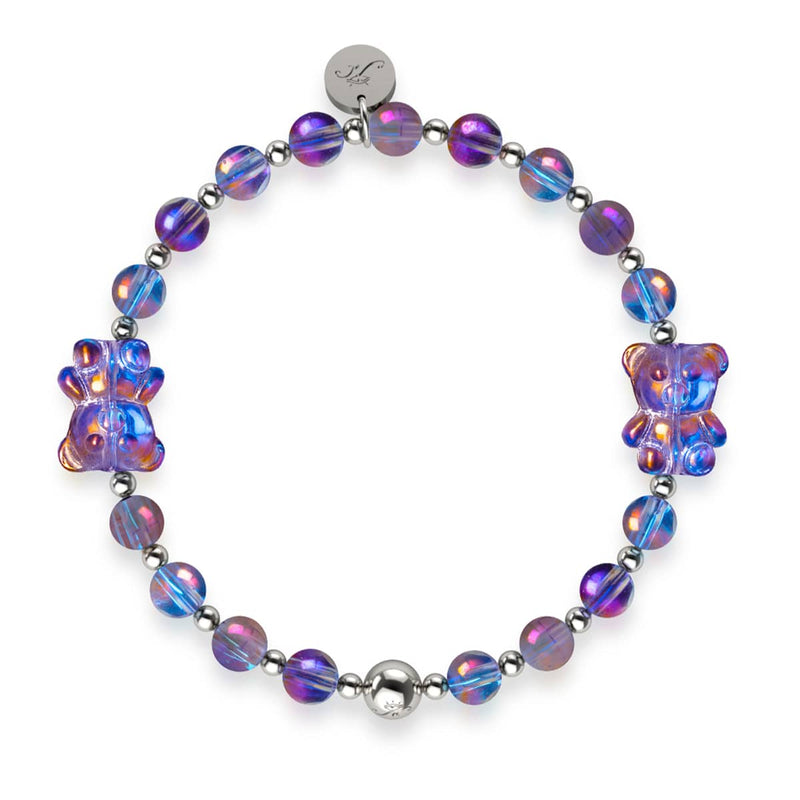 Bracelet Licorne Violet | Argent | Ours Double Shimmer