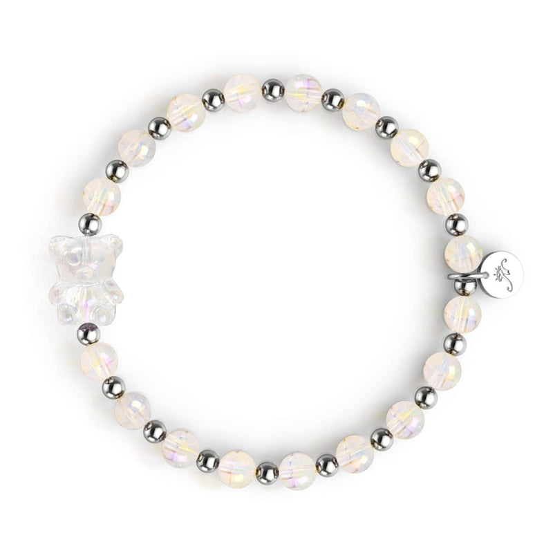 Bracelet Licorne Blanc | Argent | Ours scintillant