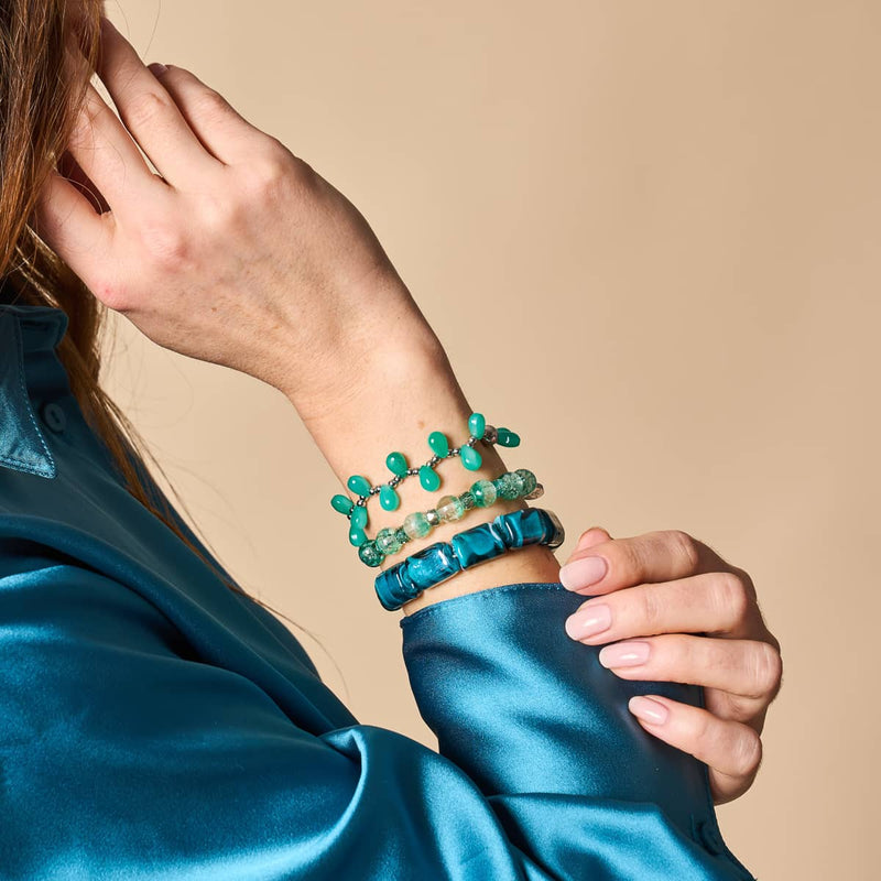 Bracelet en verre de sorcière | Hermione turquoise