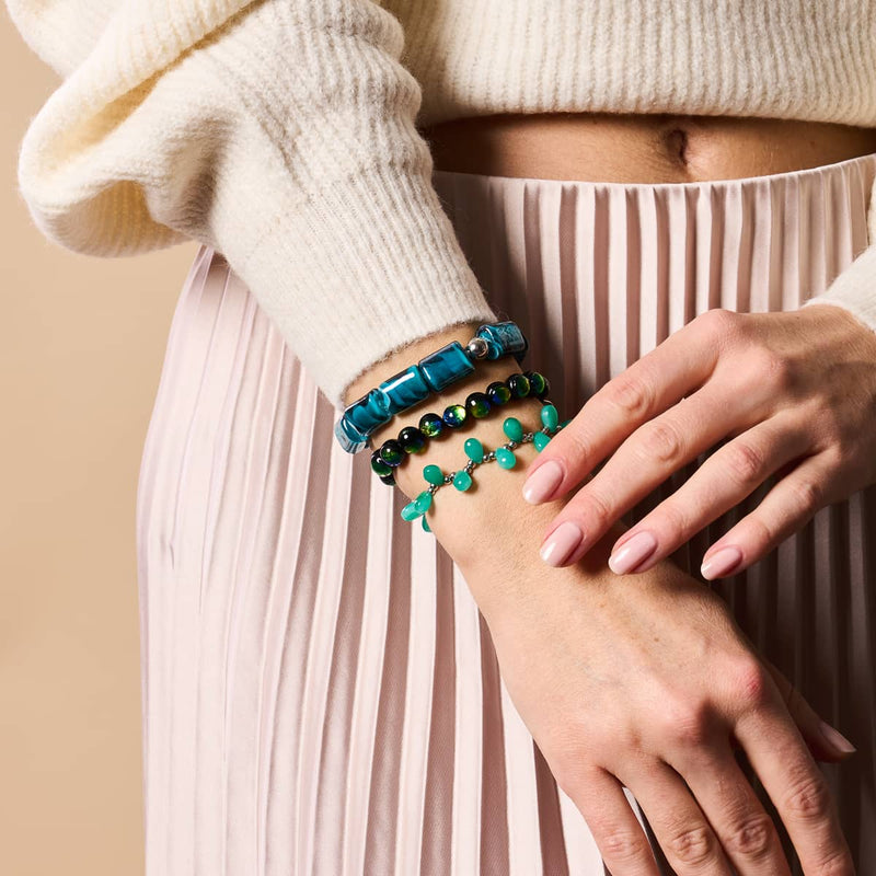 Bracelet en verre de sorcière | Hermione turquoise