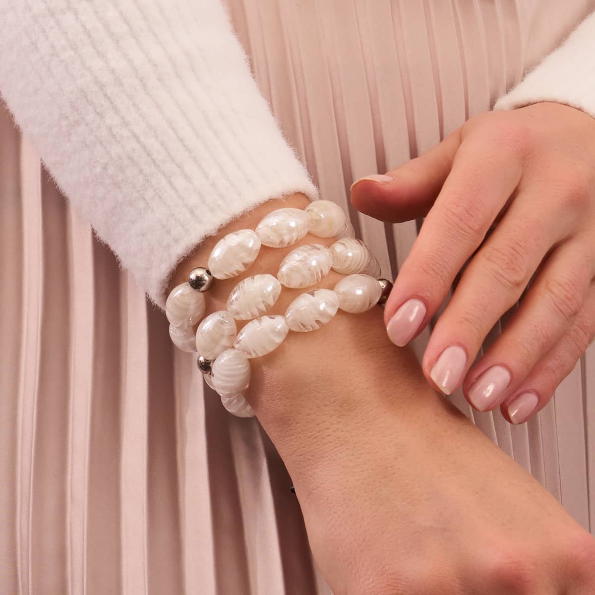 Poudreuse | Bracelet en verre Tempête