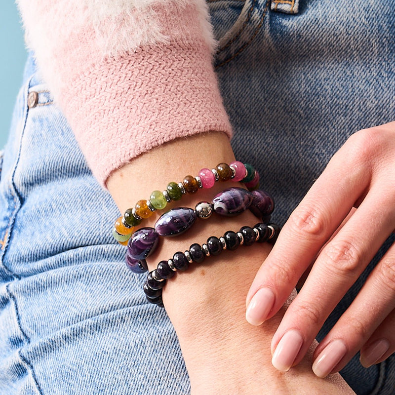 Tourbillon violet | Bracelet en verre Tempête