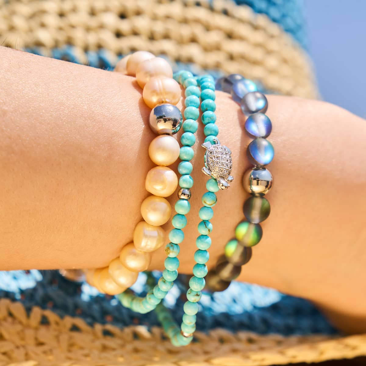 turquoise | Argent | Emballage de pierres précieuses Tortuga