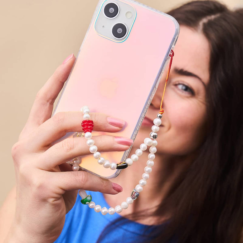 Alice au pays des merveilles | Perle d'eau douce | Breloque pour téléphone