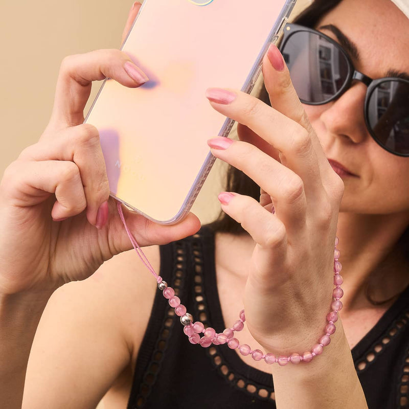 Rose dorée | Opale Dreamscape | Breloque pour téléphone