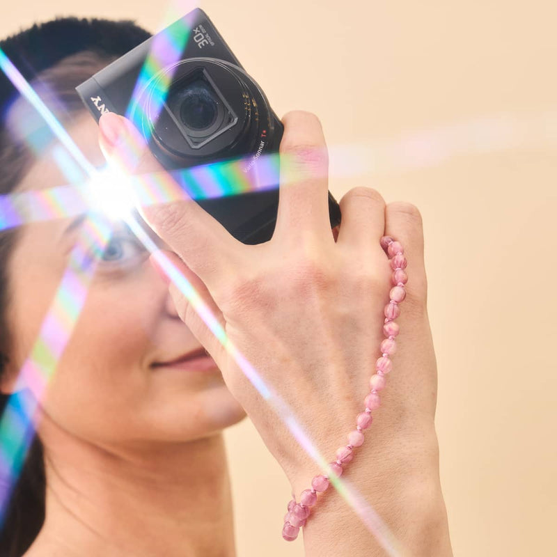 Rose dorée | Opale Dreamscape | Breloque pour téléphone