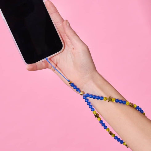 Nuit étoilée | Bleu x Or | Breloque pour téléphone