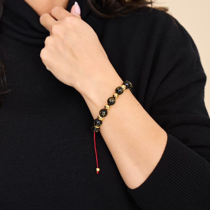 Tibetan Amulet | Deluxe Obsidian Mantra Bracelet