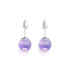 Violet cosmique | Argent sterling .925 | Boucles d'Oreilles Verre Galaxie