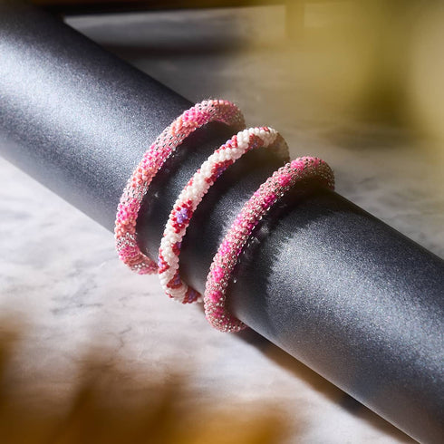 Reine de carreau | Bracelet de perles de verre de l'Himalaya