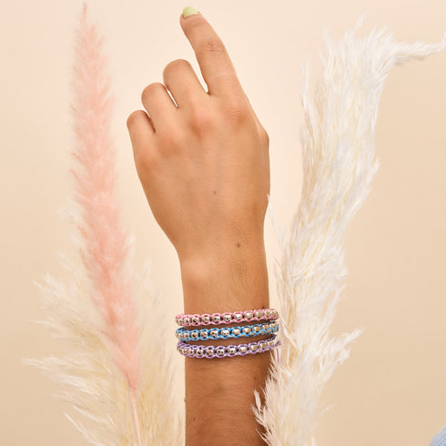 Bleu ciel x Argent | Bracelet Maillons Catena