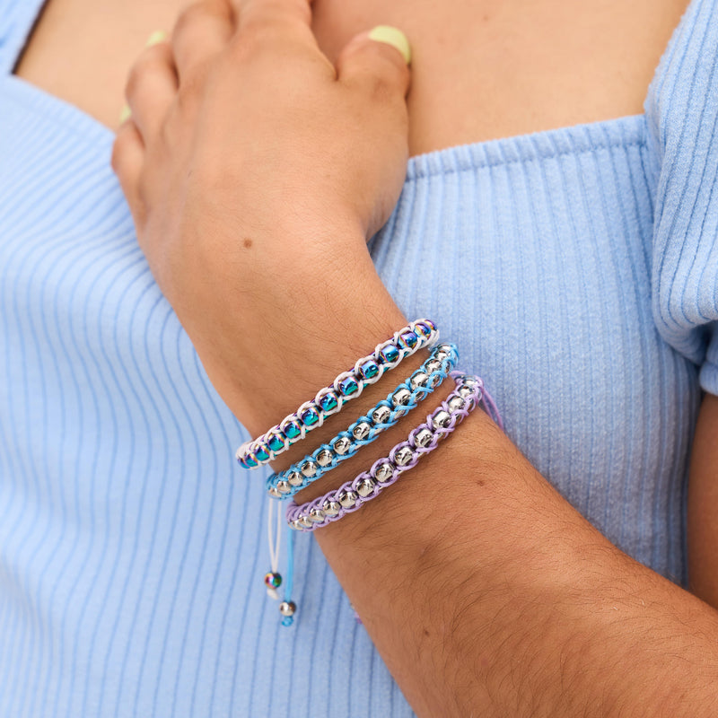 Sky Blue x Silver | Catena Links Bracelet