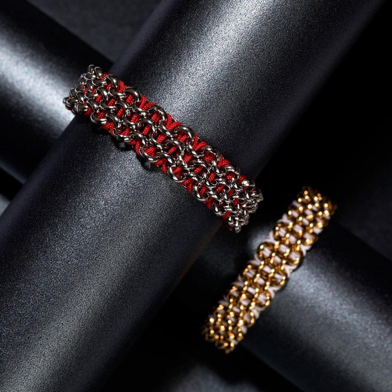 Liens Panda Rouge | Bracelet Kismet Original | Rouge x Argent