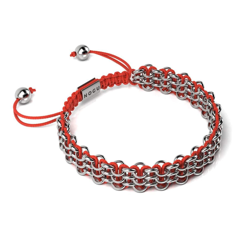 Liens Panda Rouge | Bracelet Kismet Original | Rouge x Argent