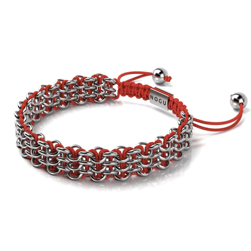 Liens Panda Rouge | Bracelet Kismet Original | Rouge x Argent