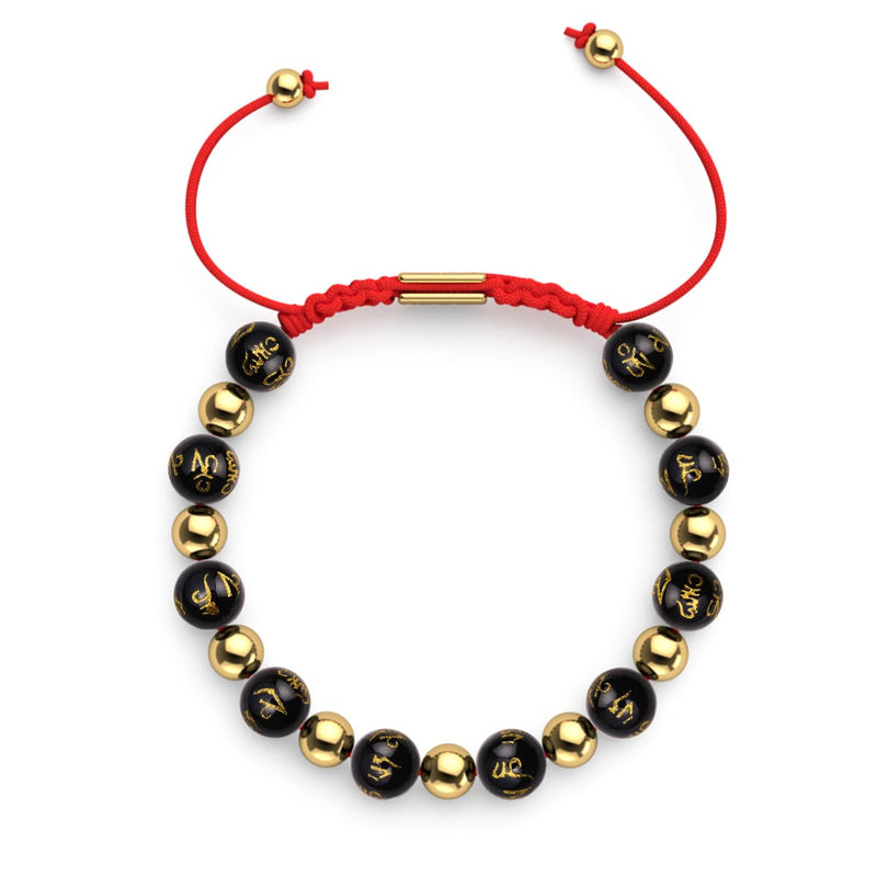 Tibetan Amulet | Deluxe Obsidian Mantra Bracelet