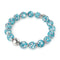 Bracelet Kikiballa en cristal de luxe avec confettis turquoise