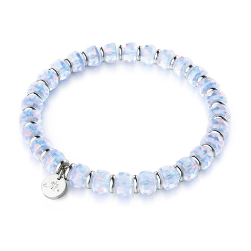 Bracelet en cristal à facettes rayonnantes | Givre au clair de lune