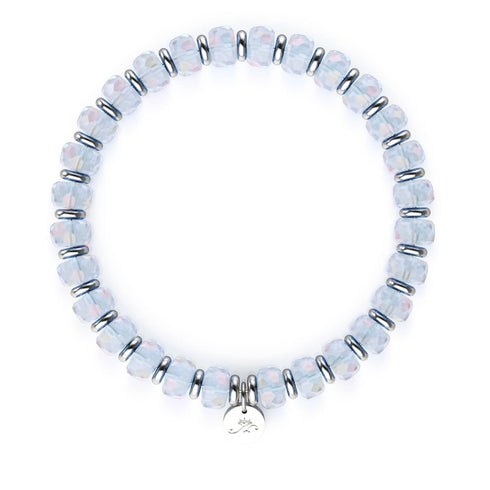 Bracelet en cristal à facettes rayonnantes | Givre au clair de lune