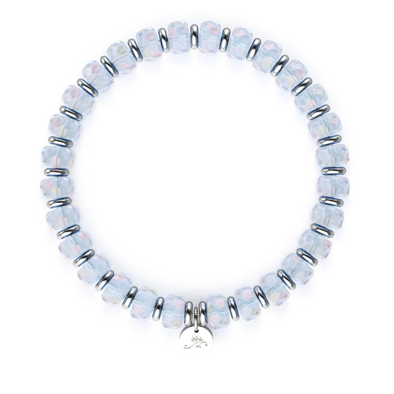 Moonlit Frost | Radiant Facets Crystal Bracelet