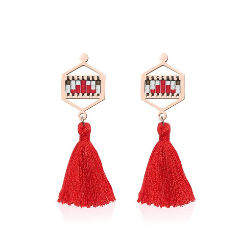 Palo Alto | 18k Rose Gold | Boho Fringe Earrings