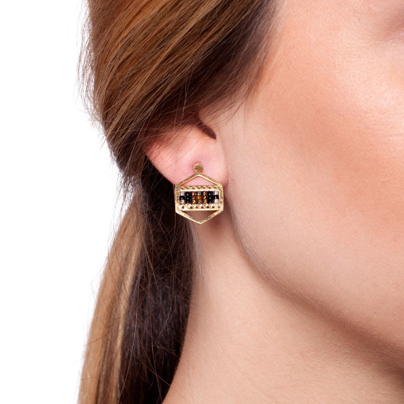 Collines vallonnées | Or 18 carats | Boucles d'oreilles bohèmes