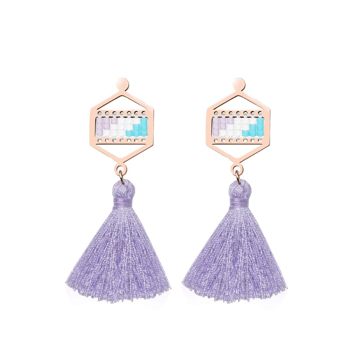 San Clemente | 18k Rose Gold | Boho Fringe Earrings