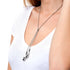 BPM | Argent | Collier d'écouteurs en cristal noir