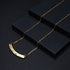 Bar minimaliste incurvé | Or 18 carats | Collier