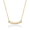 Bar minimaliste incurvé | Or 18 carats | Collier