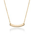 Bar minimaliste incurvé | Or 18 carats | Collier