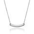 Bar minimaliste incurvé | Argent | Collier