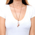 Remixer | Or rose 18 carats | Collier d'écouteurs en cristal blanc