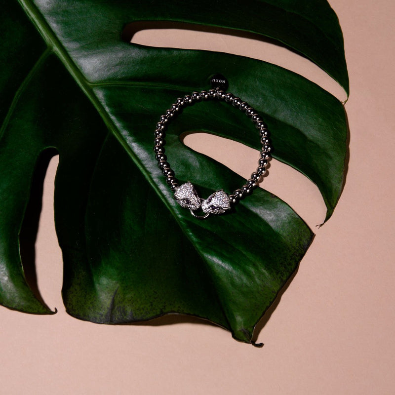 Panthera by Keysi Sayago | 18k White Gold | Cubic Zirconia Crystal Bracelet