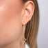 Shark Tooth Chain Drop Threader Earrings by Lauren Howe | .925 Sterling Gold Vermeil | Crystal