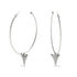 Boucles d'oreilles créoles à dents de requin par Lauren Howe | Argent sterling .925 | Cristal