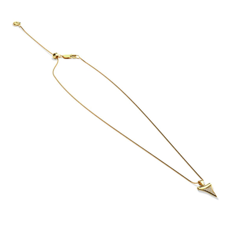 Shark Tooth Infinity Clasp Necklace by Lauren Howe | .925 Sterling Gold Vermeil | Crystal